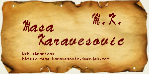 Maša Karavesović vizit kartica